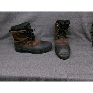 George Boots Mens 11 Brown And Black Outdoor Lace Up Waterproof Rugged